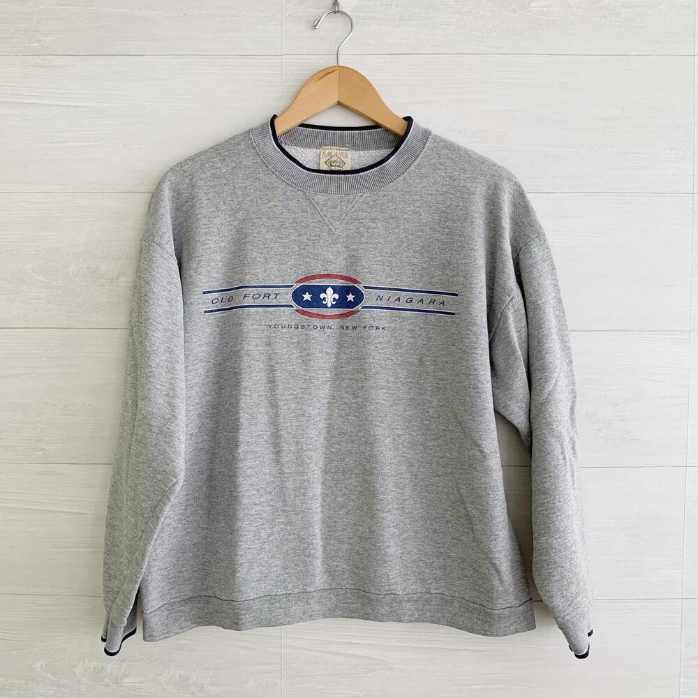 Vintage Old Fort Niagara Youngstown NY Prairie Mountain crewneck sweatshirt, L